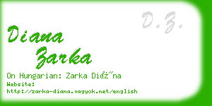 diana zarka business card